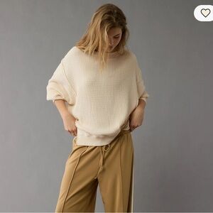 NEW w/o Tags American Eagle Big Hug Waffle Sweatshirt in Cream